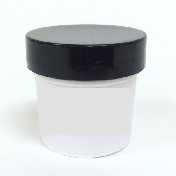 Black Small PP 1oz Storage Jars c/w Seal and Pressure Seal